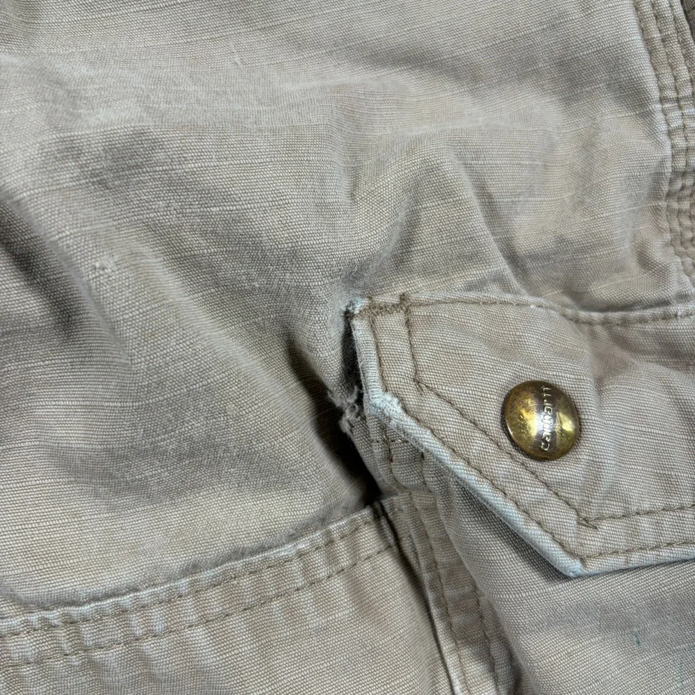 Carhartt Cargo Pants Mens 36x34 Tan B342 DES Relaxed Fit Ripstop Work Trousers